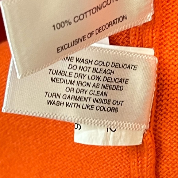 Cutter & Buck V-Neck Knit Vest Orange Auburn University Sleeveless Sweater XL - Picture 5 of 5